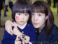 2005_1029_杉並区ポイ捨て禁止！促進キャンペーンでのフェイスペイント