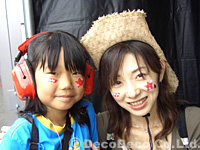 仙台ハイランド・ADVANブースでのフェイスペインティング