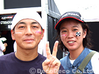 SUPER GT ADVANブース/ツインリンクもてぎでのフェイスペインティング