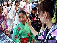 能見台5丁目夏祭りでのフェイスペインティング