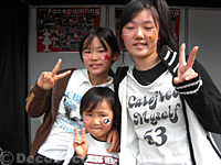 D1グランプリ第2戦 ADVANブース/富士スピードウェイでのフェイスペインティングD1グランプリ第2戦 ADVANブース/富士スピードウェイでのフェイスペインティング