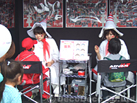 フェイスペインティング風景：SUPER GT 第３戦/富士スピードウェイ・ADVANブース