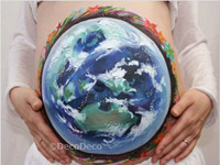 bellypaint-the earth / ベリーペイント「地球」　作品画像