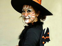 ハロウィンフェイスペインティングの画像