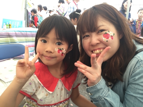 アースデイ東京2016フェイスペインティング「デコデコ」の画像