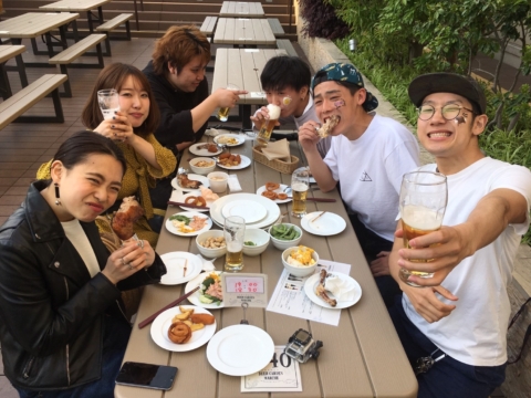 うめはんビアガーデンマルシェ